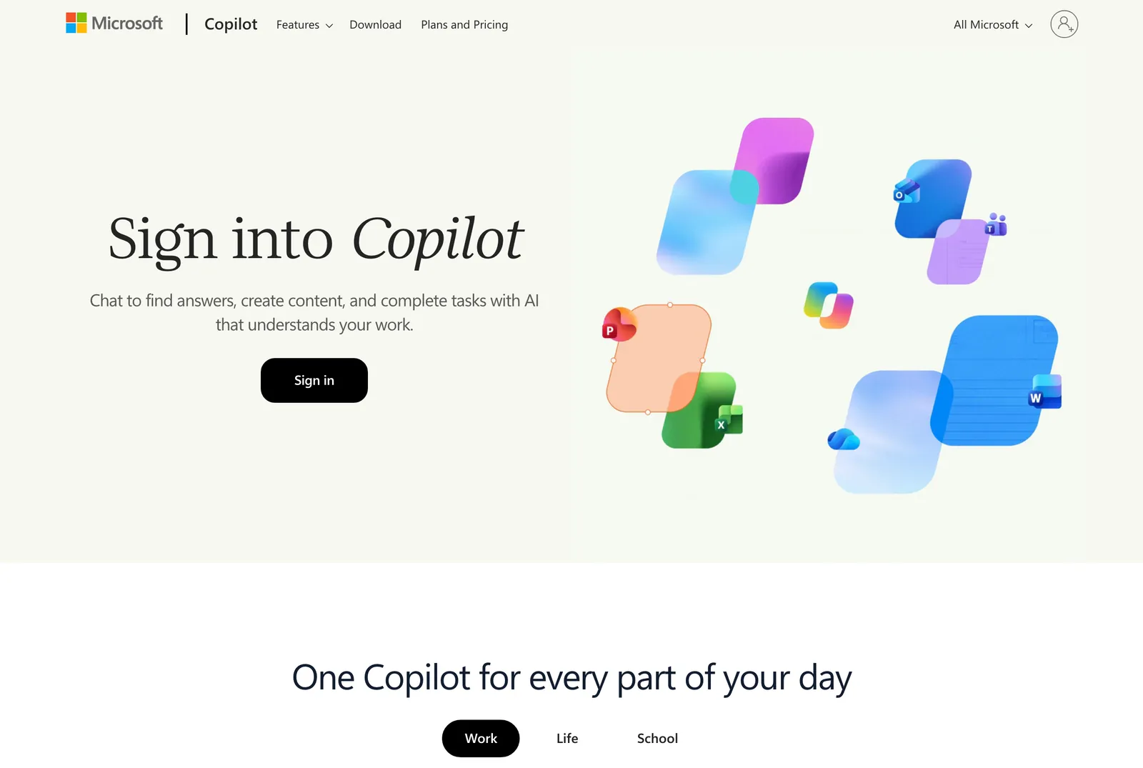 страница Microsoft Copilot
